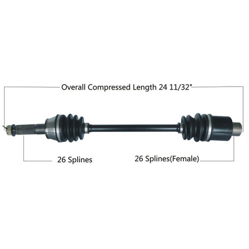 TYTANEUM 813-0175 Tytaneum Tytaneum Oe Replacement Cv Axle Polaris Rear Left / Right 813-0175