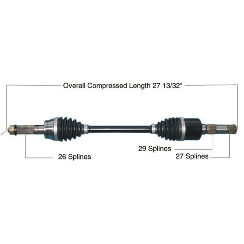 TYTANEUM 813-0306 Tytaneum Tytaneum Heavy Duty Cv Axle Polaris Rear Left 813-0306