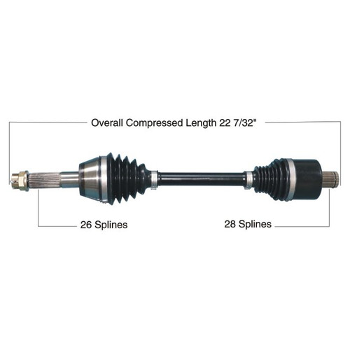 TYTANEUM 813-0309 Tytaneum Tytaneum Heavy Duty Cv Axle Polaris Rear Left / Right 813-0309