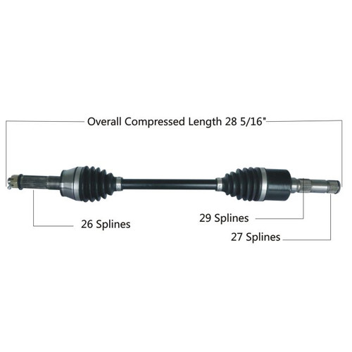 TYTANEUM 813-0318 Tytaneum Tytaneum Heavy Duty Cv Axle Polaris Rear Left 813-0318