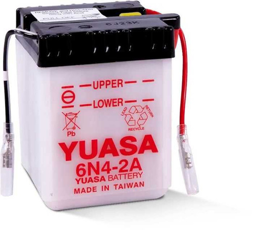 YUASA BATTERY YUAM2640B Yuasa Battery Conventional 6N4-2A 6 Volt Battery Yuam2640B