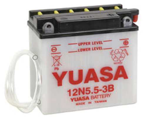 YUASA BATTERY YUAM2255B Yuasa Battery Yuasa 12N5.5-3B Conventional 12 Volt Battery Yuam2255B