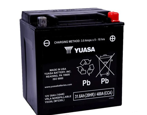 Yuasa Battery Yuasa Yix30L Factory Activated Maintenance Free 12 Volt Batt Yuam7230L