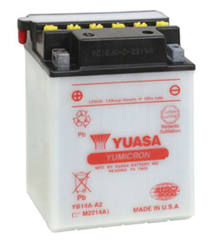 Yuasa Battery Yuasa Yb14A-A2 Yumicron-12 Volt Battery Yuam2214Aind