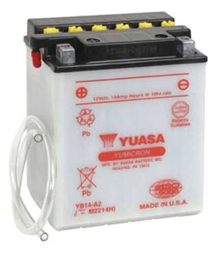 YUASA BATTERY YUAM2214HIND Yuasa Battery Yuasa Yb14-A2 Yumicron-12 Volt Battery Yuam2214Hind