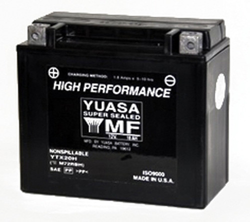 Yuasa Battery Yuasa Ytx20H-Bs H-Performance Mf Battery Yuam62Rbh