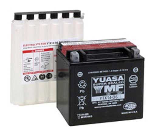 YUASA BATTERY YUAM3RH4S Yuasa Battery Yuasa Ytx14-Bs Maintenance Free 12 Volt Battery Yuam3Rh4S