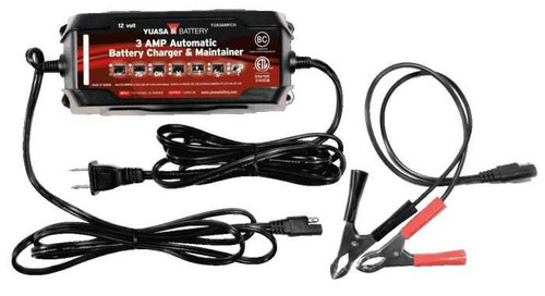 YUASA BATTERY YUA3AMPCH Yuasa Battery 3 Amp Charger & Maintainer (12V) Yua3Ampch