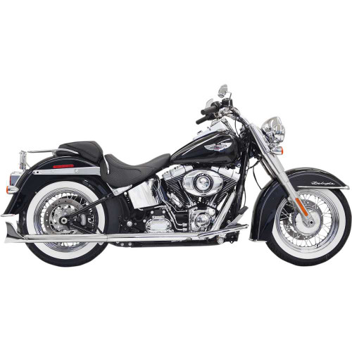 BASSANI XHAUST 1S46E30 Bassani Xhaust True Duals Exhaust System With Fishtail Mufflers - 30" - Softail 1S46E-30