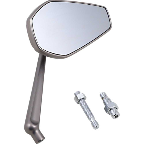 ARLEN NESS 13168 Arlen Ness Mirror - Mini Stocker - Side View - Oval - Titanium - Left 13-168