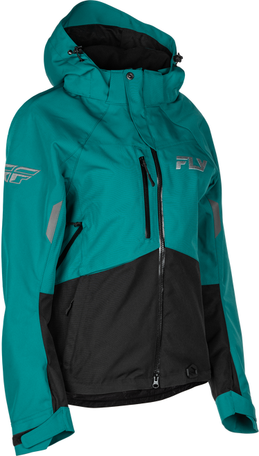 Fly Racing 470-5212M Fly Racing Women'S Carbon Jacket Deep Lake/Black Md 470-5212M