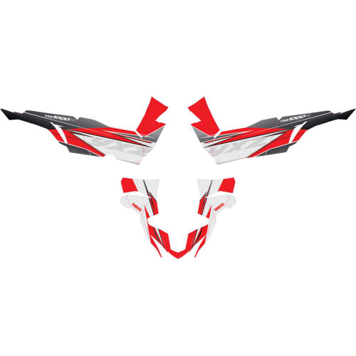 D'COR VISUALS 2050468 D'Cor Visuals Complete Graphics Kit - Gray/Red - 2-Door - Yamaha 20-50-468