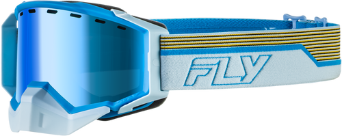Fly Racing 37-4112 Fly Racing Zone Elite Sn Goggle Bl/Lt Gry W/Dark Blue Mir/Plrzd Amb Lens 37-4112