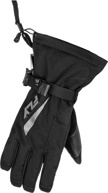 Fly Racing 371-0604L Fly Racing Title Gauntlet Gloves Black/Grey Lg 371-0604L