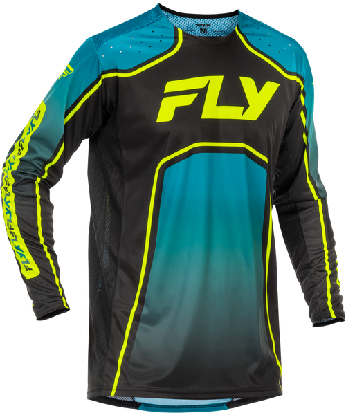 Fly Racing 379-055YS Fly Racing Youth Rayce Bicycle Jersey Teal/Black/Lime Ys 379-055Ys