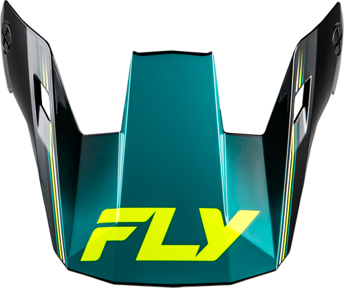 Fly Racing 73-8623VY Fly Racing Yth Rayce Repeat Helmet Visor Black/Teal/Hi-Vis Ys-Yl 73-8623Vy