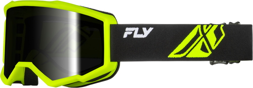 Fly Racing 37-51674 Fly Racing Focus Goggle Black/Hi-Vis W/Dark Smoke Hydrophoc Lens 37-51674