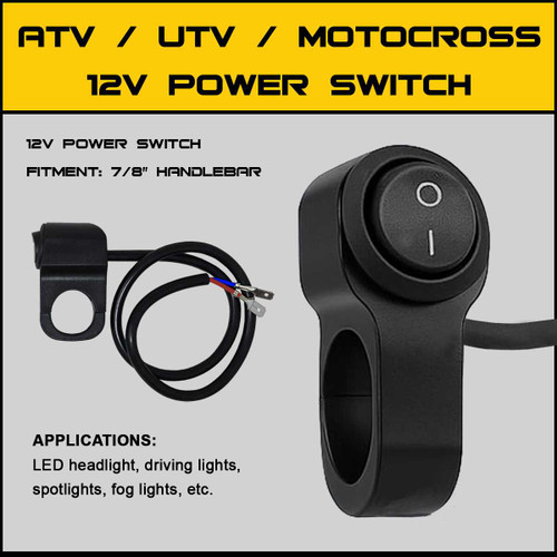 Pathfinder PWRMS Pathfinder Power Switch Mount W/Cable 22Mm Mount 18In Power Cable Pwrms