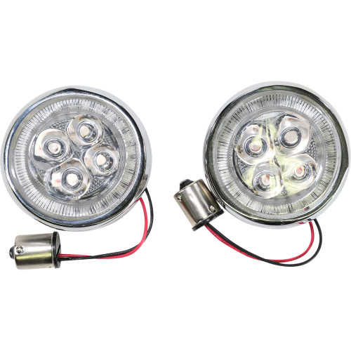 Ciro Turn Signal Insert - Red Led - Chrome 45501