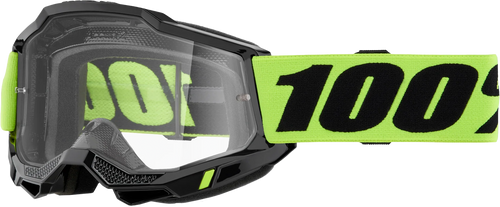100% Accuri 2 Junior Goggle Neon Yellow Clear Lens 50024-00012
