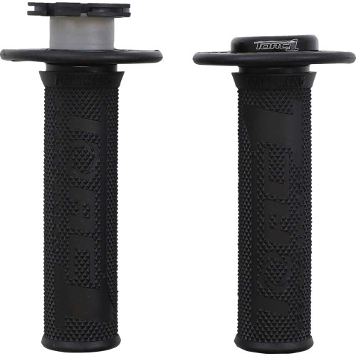 TORC1 46500202 Torc1 Grips - Defy - Lock-On - Diamond - Kev-Tec Ballistic Rubber - Black 4650-0202