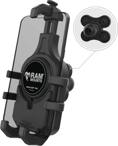 Ram RAM-HOL-PD5BVU Ram Quick-Grip Pro Phone Holder W/Vibe Safe Ball Ram-Hol-Pd5Bvu