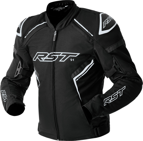 Rst 103614WHI-38 Rst S1 D3O Textile Jacket Black/White Xs 103614Whi-38
