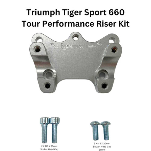 Helibars HR06189-RB Helibars Handlebar Risers Silver W/Ram Ball Tri Hr06189-Rb