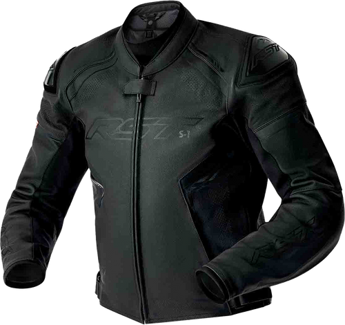 Rst 103626BLK-14 Rst S1 D3O Leather Ladies Jacket Black/White Lg 103626Blk-14