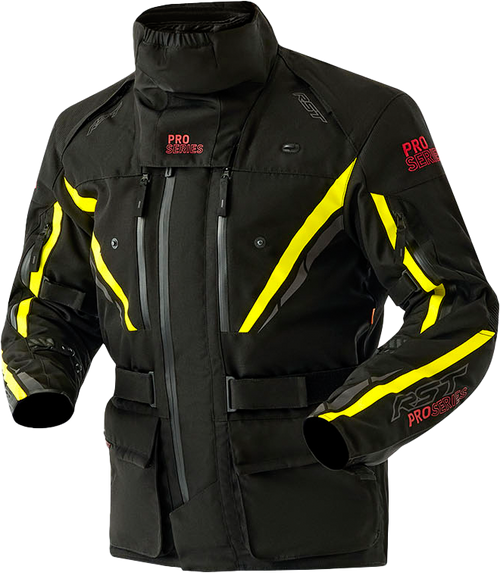 Rst 103657F.YEL-42 Rst Ps Paragon D3O Jacket Black/Flo Yellow Textile Md 103657F.Yel-42