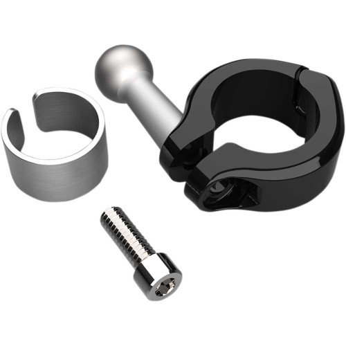 CIRO 50129 Ciro Aluminum Clamp Kit - Ball Mount - 7/8" - 1" Handlebars - Black 50129