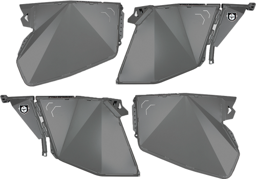 Pro Armor Traditional Half Doors Titanium Metallic Pol P144D000Tm