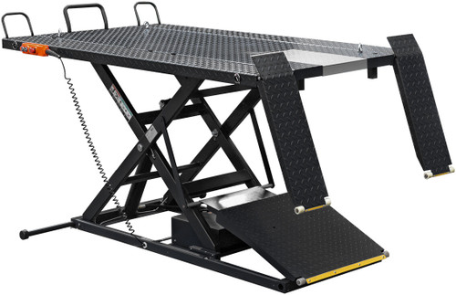Ideal 2200 Series Elec/Hyd Atv Lift W/Retractable Ramp A-2200Ieh-Xr-Blk