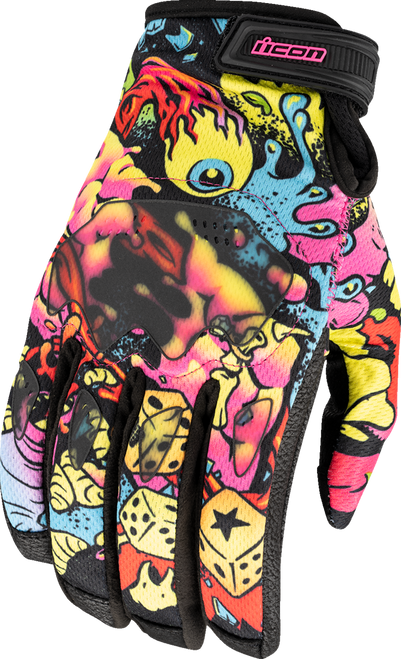 ICON 3301-5120 Icon Glove Hooligan Scatterbrain 2X 3301-5120