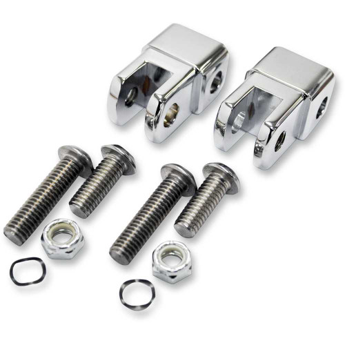 LA CHOPPERS LA720201 La Choppers Male Footpeg Adapters - Chrome La-7202-01