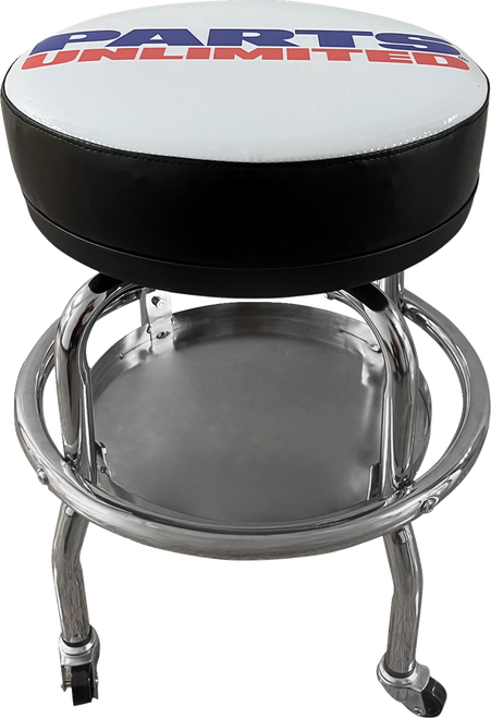 PARTS UNLIMITED 9905-0229 Parts Unlimited Mechanic Bar Stool With Parts Unlimited Logo 9905-0229