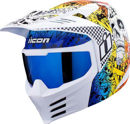 ICON 0104-3439 Icon Helmet Elsn Doodle 3 Wt Md 0104-3439