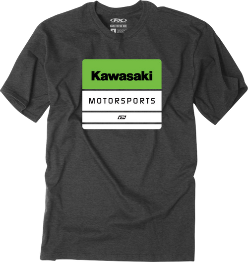 FACTORY EFFEX 29-83100 Factory Effex Tee Youth Kawasaki Phase Heather Charcoal Sm 29-83100