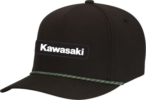 FACTORY EFFEX 29-86106 Factory Effex Hat Kawasaki Explorer Braided Snapback Black/Green 29-86106
