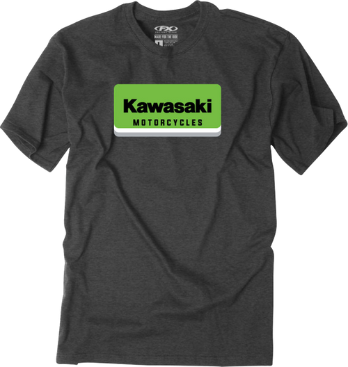 FACTORY EFFEX 29-87114 Factory Effex Tee Kawasaki Nova Heather Charcoal Lg 29-87114