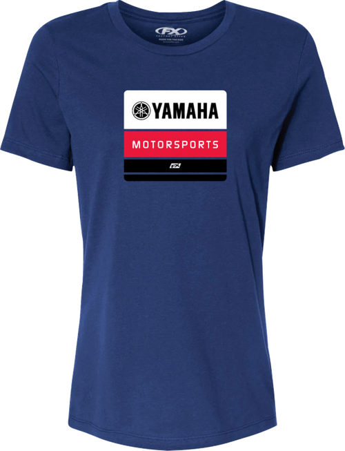 FACTORY EFFEX 29-87242 Factory Effex Tee Womens Yamaha Phase Navy Md 29-87242