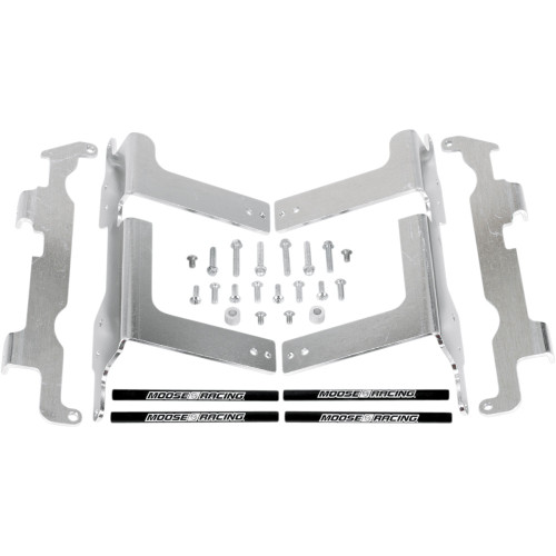 Moose Racing Radiator Braces - Silver - Honda 11-161