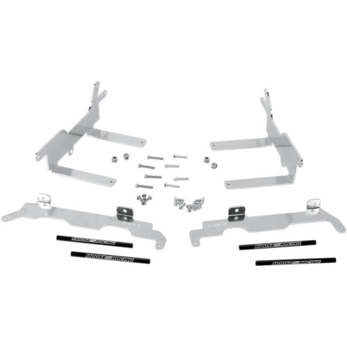 Moose Racing Radiator Braces - Silver - Honda 11-166