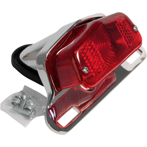 EMGO 6221510 Emgo Taillight - Chrome Bracket - Red Lens 62-21510
