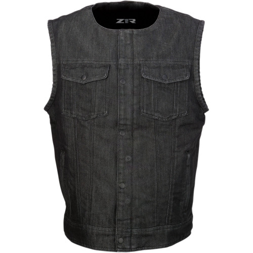 Z1R Ganja Denim Vest - Black - 2Xl