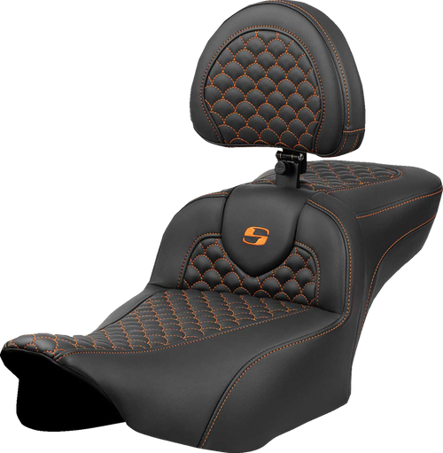SADDLEMEN 823-07-209B3 Saddlemen Seat Roadsofa Dragon Orange Stitch W/Drive Br Ext Rch 823-07-209B3