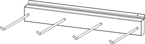 ICON 9903-0496 Icon Slatwall Glove Peg 4 Hook 9903-0496