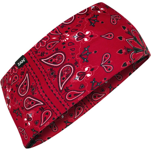 Zan Headgear Sportflex Headband - Red Paisley Hbl106