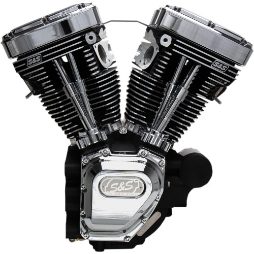 T124 Long Block Engine - Wrinkle Black And Chrome - Touring 310-0400A T124 Long Block Engine - Wrinkle Black And Chrome - Touring 310-0400A