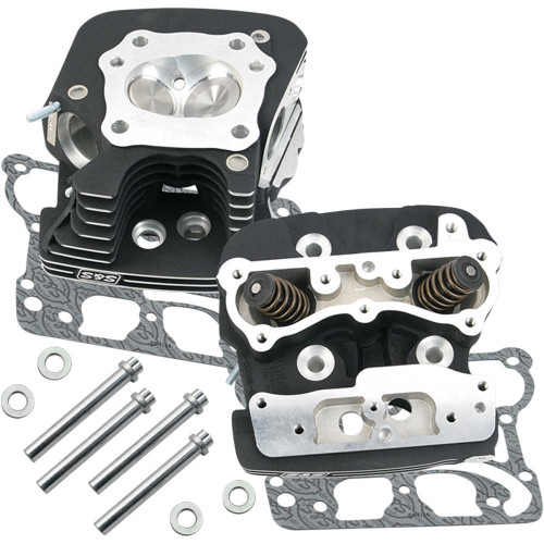 S&S CYCLE 9000251 S&S Cycle Super Stock Cylinder Heads - Twin Cam - Black 900-0251